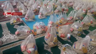 توزیع 175 بسته کمک معیشتی در روستای دهنو