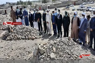 برگزاری مراسم آیین غبار روبی مزار شهیدان محمدی در ایرانشهر