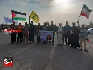 شرکت مردم روستا&zwnj;های شادگان برای حمایت از مردم مظلوم فلسطین در خرمشهر