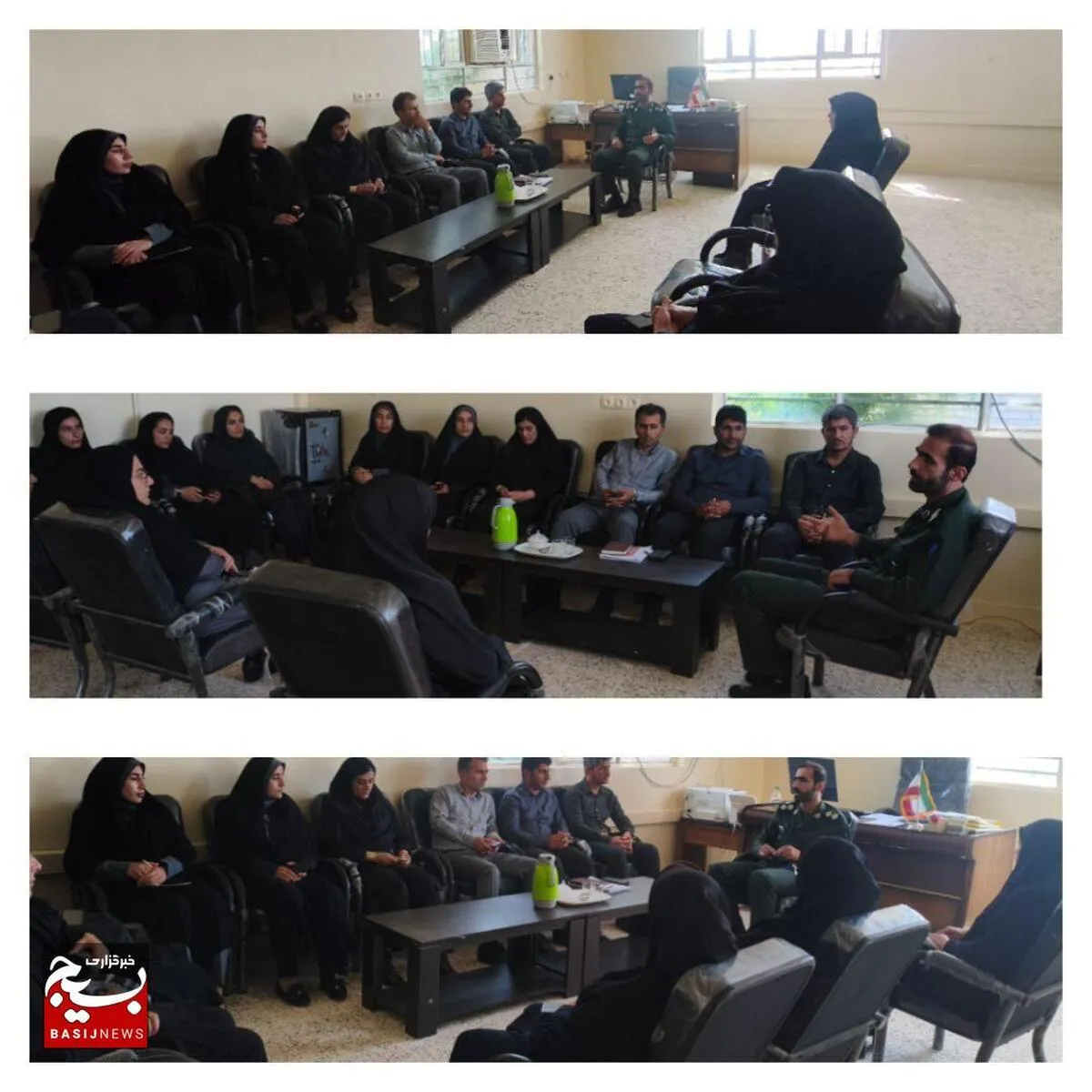 دیدار فرمانده ناحیه مقاومت بسیج اندیکا با سرپرست و جمعی از پرسنل بهزیستی اندیکا