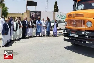 یک دستگاه تانکر آب&zwnj;رسان به عشایر شهرستان تفتان اهدا شد