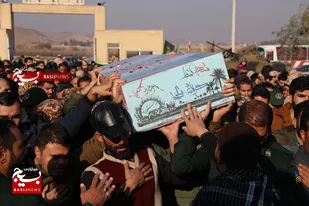 پیکر شهید گمنام ۴۱ ساله در گردان زرهی والفجر تشییع و خاکسپاری شد