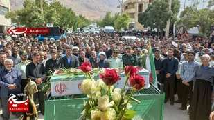 تشییع پیکر شهید امنیت در اردل وآلیکوه