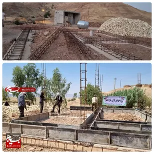 شروع به کار احداث یک باب منزل محروم در بخش آبژدان شهرستان اندیکا توسط جهادگران