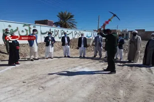 کلنگ زنی نمازخانه دبستان ملاصدرا در سیب و سوران