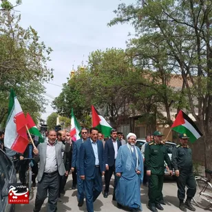 راهپیمایی مردم شهرستان جوین در حمایت از ستمدیدگان فلسطینی