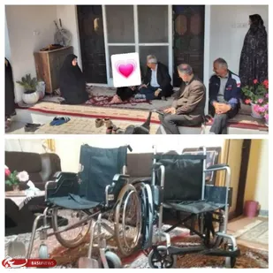 تهیه سه عدد ویلچر از طرف گروه جهادی مهر کوثر کانون بسیج هنرمندان