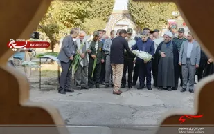 گلباران مزار شهداء اشتهارد همزمان با هفته دفاع مقدس +تصاویر