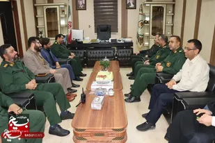 دیدار فرماندهان نظامی و انتظامی به مناسبت گرامیداشت هفته فراجا در شهرستان باوی