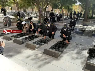 غبار روبی گلزار شهدای فارسان