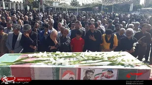 پیکر مطهر شهید &laquo;محراب سهرابلویی&raquo; در همدان تشییع شد