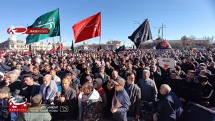 تجمع سوگواران رهبر شهید انقلاب در همدان