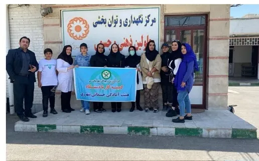 کمک معیشتی رئیس هیات ورزشهای آمادگی جسمانی شهرری به مرکز نگهداری معلولین ذهنی