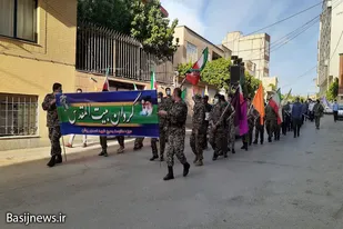 راهپیمایی بسیجیان حوزه شهید احمدی روشن همدان