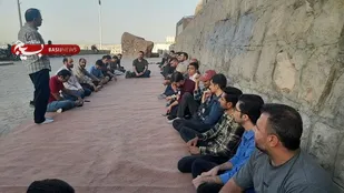 نشست تخصصی هیئت اندیشه ورز بسیجیان در جوار شهدای گمنام کوه قائمیه