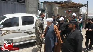 حضور مسئول نمایندگی ولی&zwnj;فقیه در سپاه استان البرز، در موکب عاشقان امام شهید ساوجبلاغ
