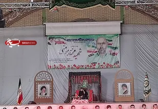حضور رزمندگان گردان۱۲۴ امام حسین(علیه السلام) در مراسم هفتمین روز شهادت مدافع وطن مختار مومنی