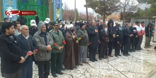قبور مطهر و منور شهیدان کوهبنان گلباران شد.