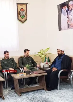 دیدار نوروزی فرمانده سپاه شهرستان کوهبنان با امام جمعه