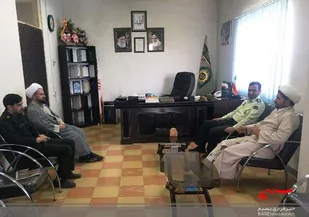 دیدار مسئول نمایندگی ولی فقیه در سپاه کبودراهنگ با فرمانده نیروی انتظامی این شهرستان