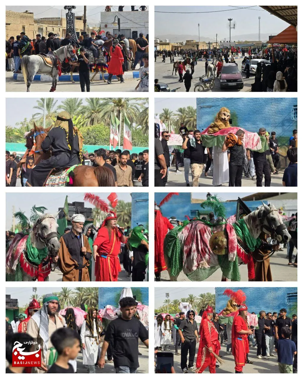 برگزاری آیین سنتی نعش گردانی و عزاداری در شهر منصوریه‌ بهبهان