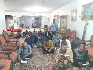 برافراشته شدن پرچم عزای هیئت رزمندگان در آستانه شهادت امام جعفرصادق(علیه السلام)