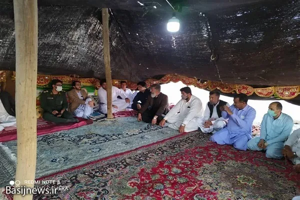 خیمه مقاومت در همت آباد زاهدان برپاست