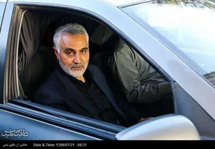 برخورد عجیب خانم بدحجاب با سردار سلیمانی