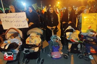 اجتماع مادران و کودکان کالسکه سوار &laquo;سربازان ظهور&raquo; در قهاوند