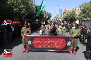 حرکت دسته عزاداری نیروهای مسلح در زنجان