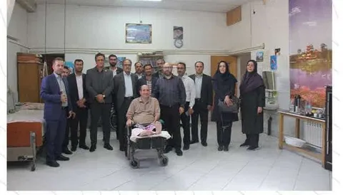 عیادت و تکریم هیات مدیره سازمان و مسئول سازمان بسیج مهندسین عمران استان اصفهان  از جانبازان