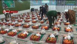 توزیع ۱۶۰۰ بسته یلدایی در آران و بیدگل