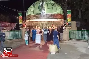 خادمی بی&zwnj;وقفه برای زائران اربعین توسط خادمان جهادی در موکب حیدریون اسدآباد