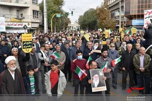 راهپیمایی مردم اردبیل در محکومیت جنایت تروریستی شاهچراغ