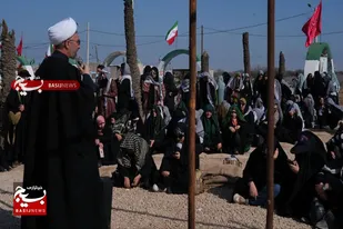 بازدید مسئول نمایندگی ولی فقیه در سپاه انصارالحسین(ع) همدان از اردوهای راهیان نور بسیج دانشجویی