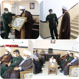 دیدار صمیمی امام جمعه  بندر خمیر با فرمانده سپاه شهرستان&zwnj;به&zwnj;مناسبت&zwnj;روزپاسدار