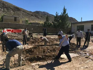 آماده&zwnj;سازی فونداسیون مدرسه امام سجاد(ع) روستای کلاته ری خارتوران بیارجمند+ تصاویر