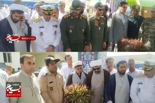 غبارروبی و عطرافشانی گلزار شهدای گمنام شهرستان کنارک