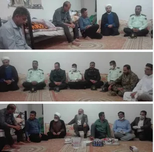 دیدار و سرکشی از خانواده شهید نیروی دریایی جاسک فخرالدین فلک نازی در شهرستان بستک