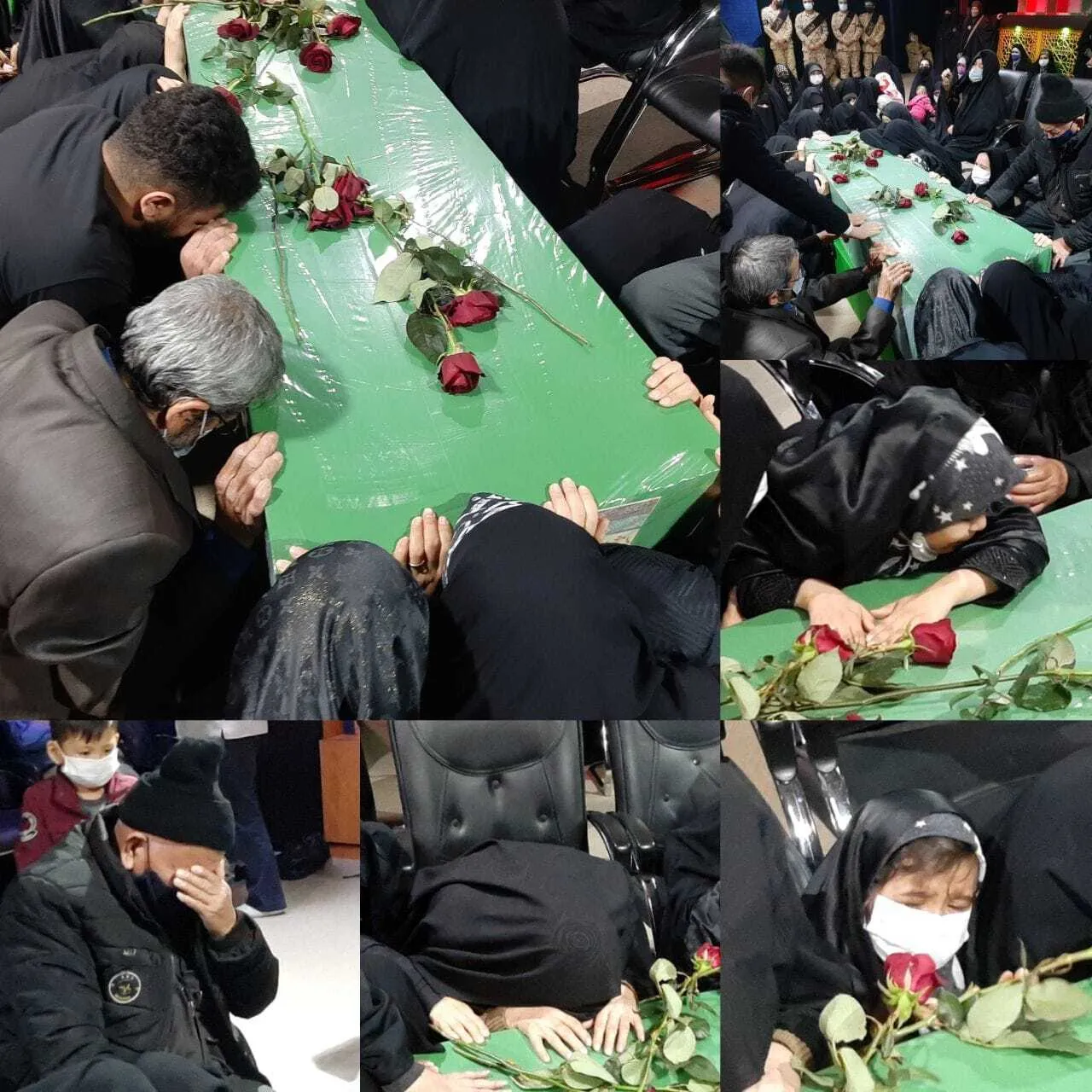 وداع با پیکر شهید غلامرضاجعفری در معراج شهدای تهران
