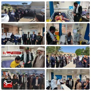 فرمانده ناحیه مقاومت بسیج کارون از بیماران صعب العلاج بیمارستان سینا دیدار کرد