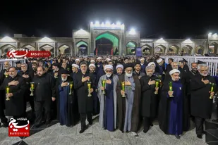 آئین شام غریبان شهادت امام رضا(ع) در حرم مطهر رضوی برگزار شد