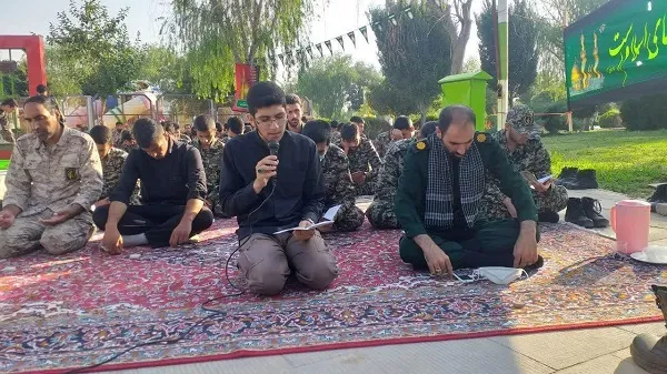 زیارت عاشورا در گلزار شهدای کرکوند برگزار شد