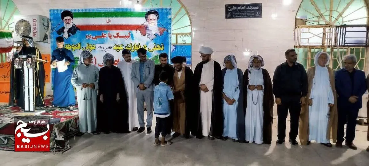 تقدیر ازموذنین ومکبران بسیجی در آغاجاری