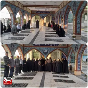 غبارروبی و عطرافشانی گلزار شهدا در عباس آباد