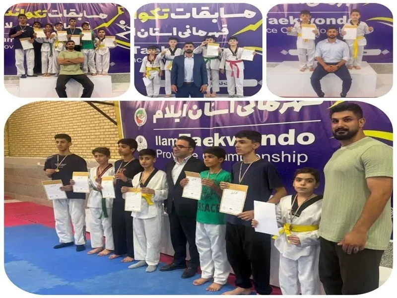 افتخارآفرینی تکواندوکاران ملکشاهی در رقابت‌های استانی