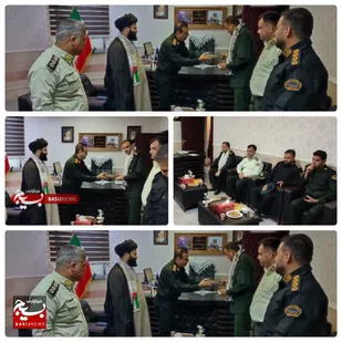 دیدار فرمانده انتظامی با فرمانده ناحیه مقاومت بسیج کارون