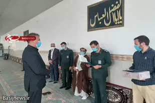 آیین تکریم و معارفه فرمانده پایگاه حبیب بن مظاهر فامنین