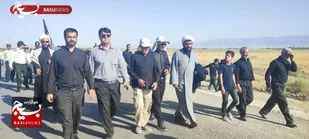 جاماندگان اربعین حسینی در چناران، با پای دل با زائران کربلا همراه شدند + عکس