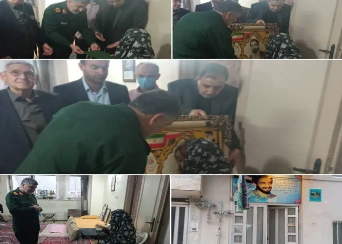 دیدار فرمانده سپاه امیرالمؤمنین(ع) استان ایلام با خانواده شهید امینیان در مشهد